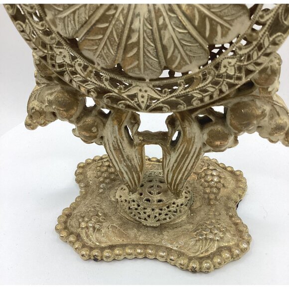 Ormolu Floral Filigree Enameled Metal 10" Perfume Bottle-Glass-Vintage - Picture 14 of 14